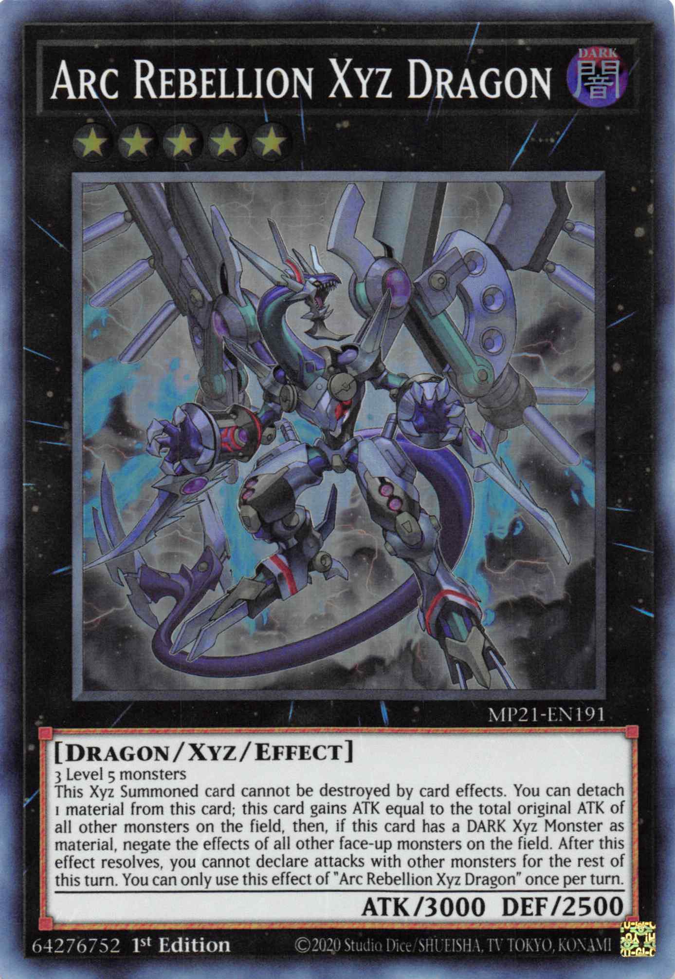 Arc Rebellion Xyz Dragon [MP21-EN191] Super Rare | Odin's Place