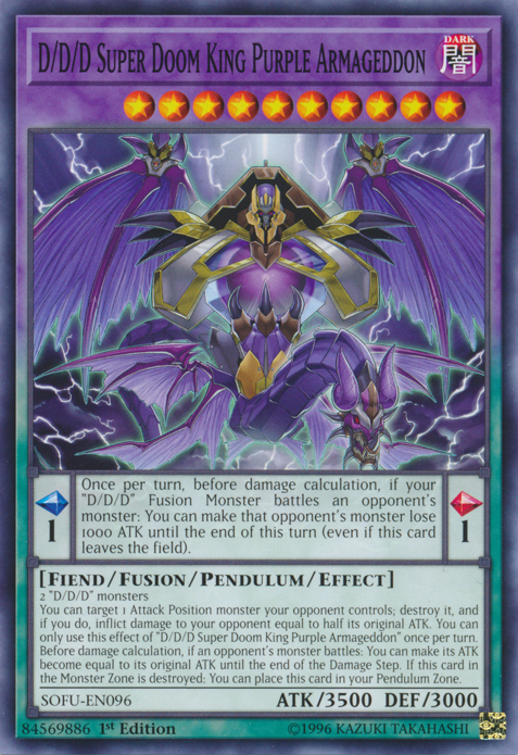 D/D/D Super Doom King Purple Armageddon [SOFU-EN096] Common | Odin's Place
