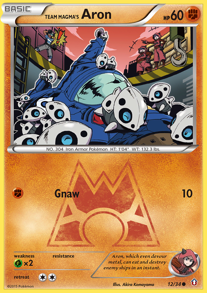 Team Magma's Aron (12/34) [XY: Double Crisis] | Odin's Place