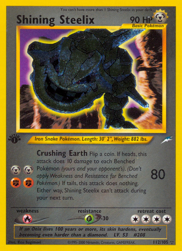 Shining Steelix (112/105) [Neo Destiny 1st Edition] | Odin's Place