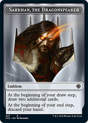 Sarkhan, the Dragonspeaker // Sarkhan, the Dragonspeaker Double-Sided Token [Starter Commander Decks] | Odin's Place