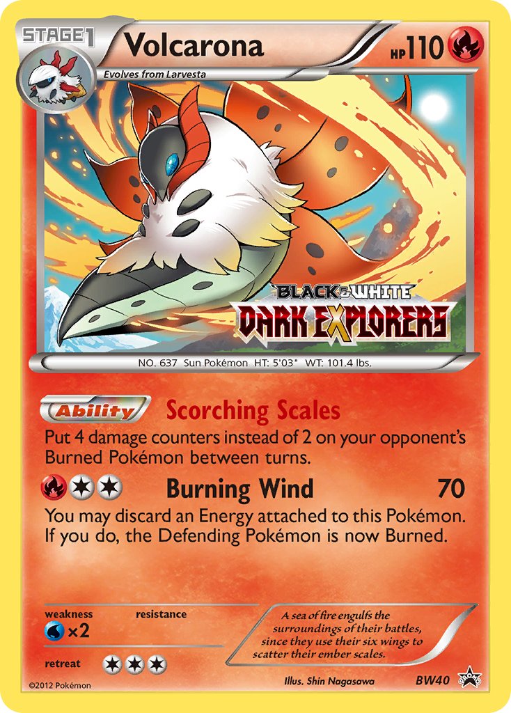 Volcarona (BW40) (Staff Prerelease Promo) [Black & White: Black Star Promos] | Odin's Place