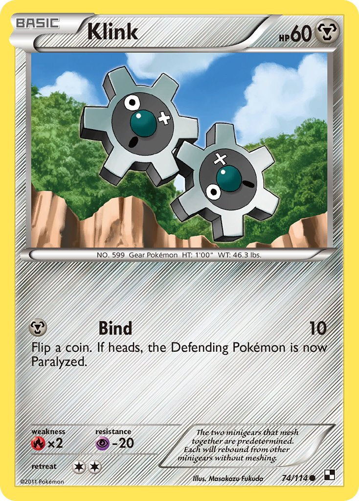 Klink (74/114) (Cracked Ice Holo) (Blister Exclusive) [Black & White: Base Set] | Odin's Place