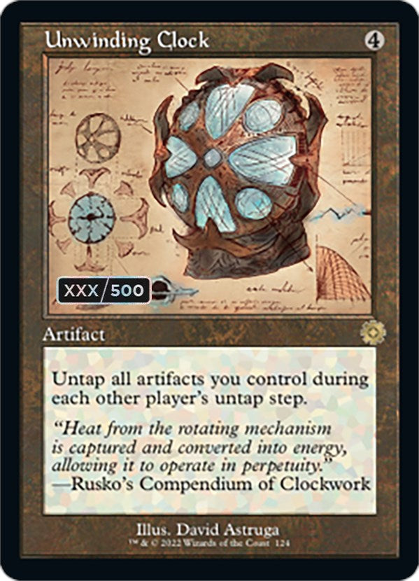 Unwinding Clock (Retro Schematic) (Serialized) [The Brothers' War Retro Artifacts] | Odin's Place
