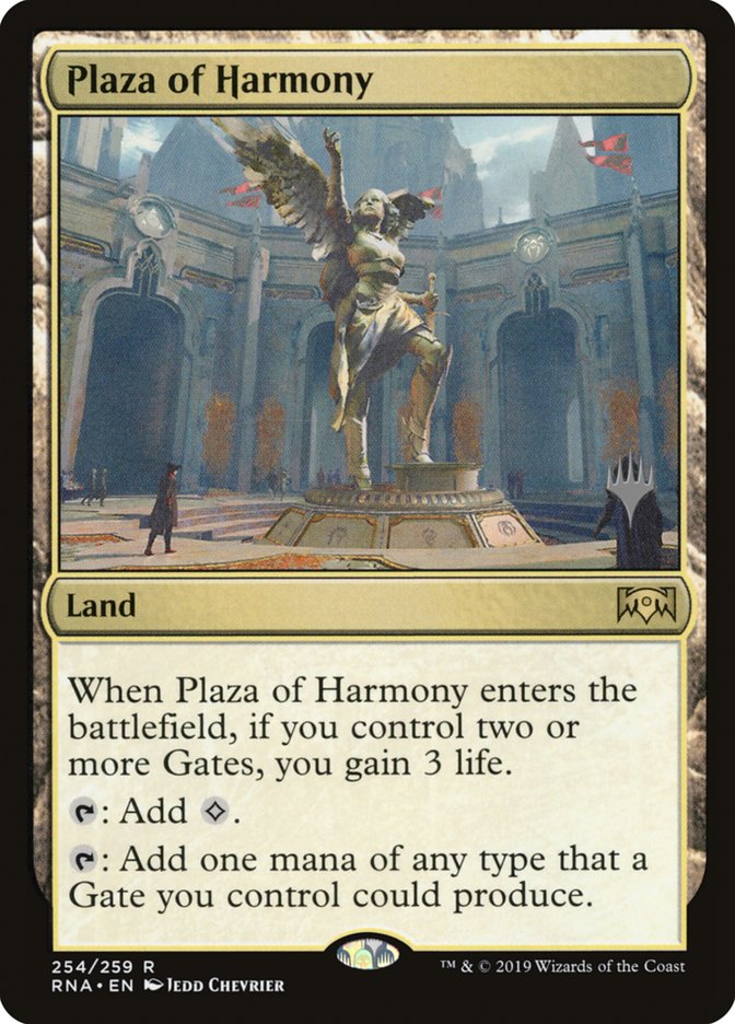 Plaza of Harmony (Promo Pack) [Ravnica Allegiance Promos] | Odin's Place