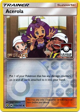 Acerola (112a/147) (League Promo 1st Place) [Sun & Moon: Burning Shadows] | Odin's Place