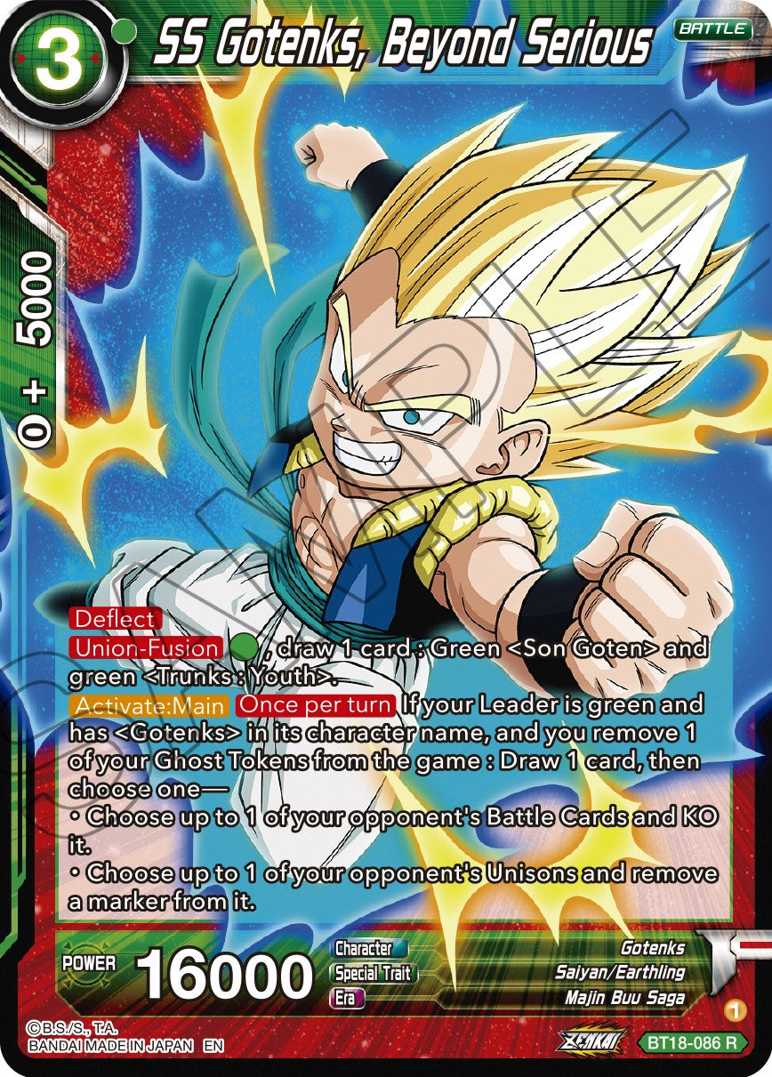 SS Gotenks, Beyond Serious (BT18-086) [Dawn of the Z-Legends] | Odin's Place