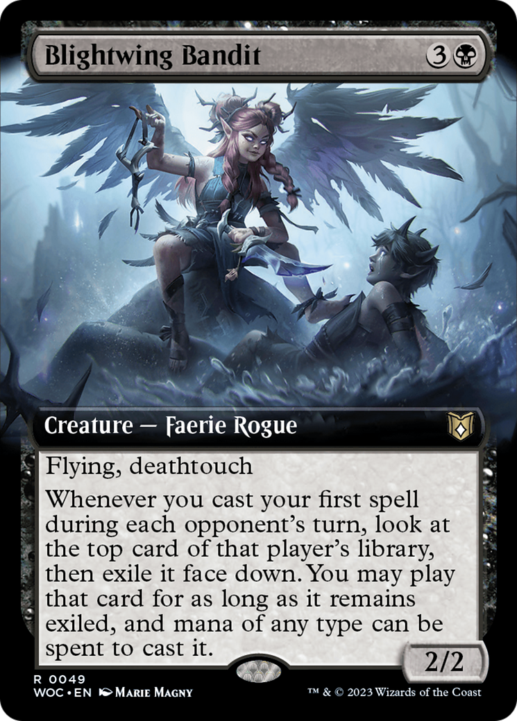 Blightwing Bandit (Extended Art) [Wilds of Eldraine Commander] | Odin's Place