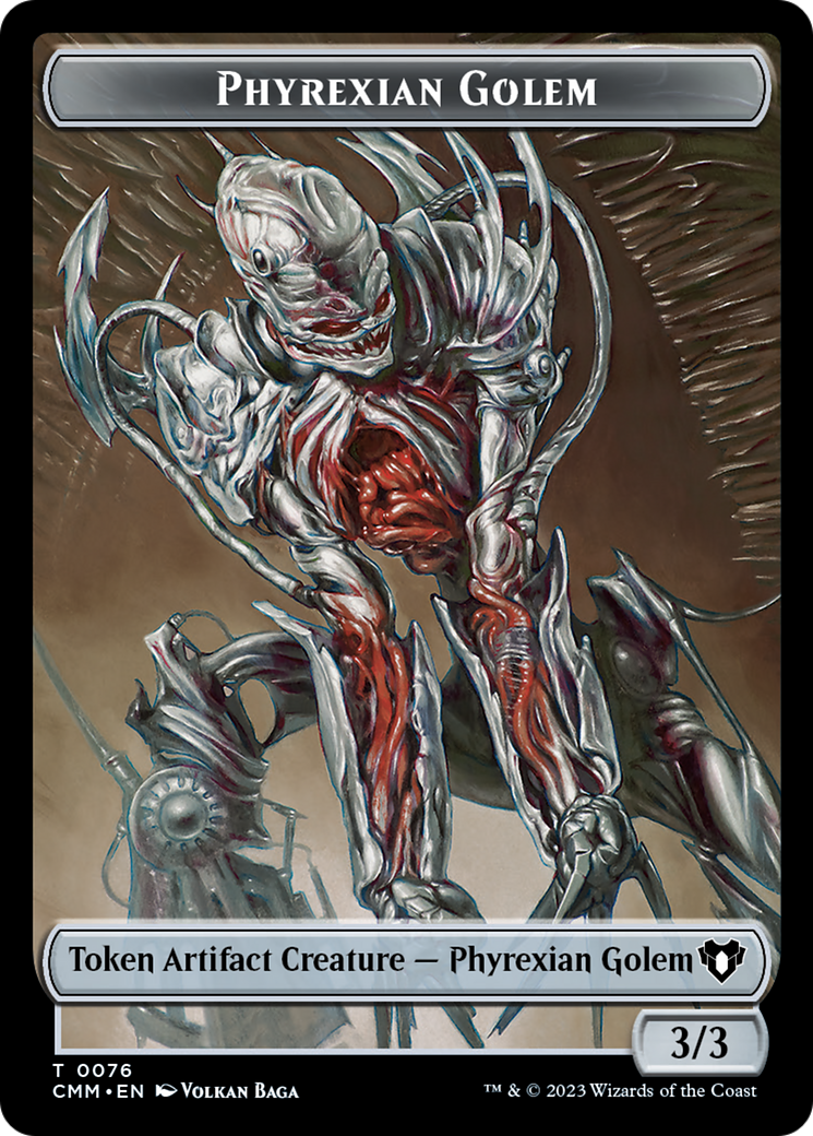Phyrexian Golem // Ox Double-Sided Token [Commander Masters Tokens] | Odin's Place