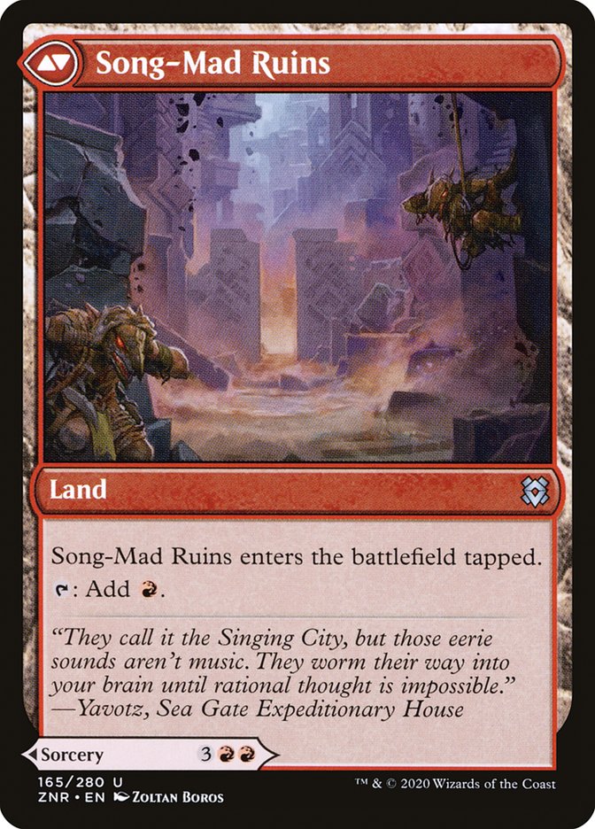 Song-Mad Treachery // Song-Mad Ruins [Zendikar Rising] | Odin's Place