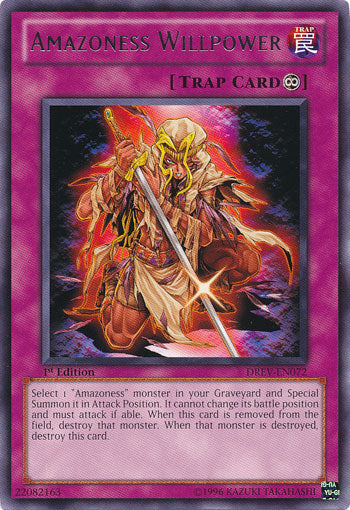 Amazoness Willpower [DREV-EN072] Rare | Odin's Place