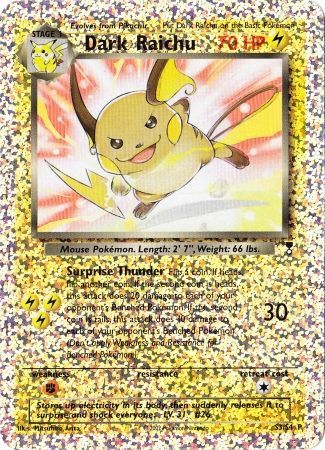 Dark Raichu (S3/S4) [Box Topper] | Odin's Place