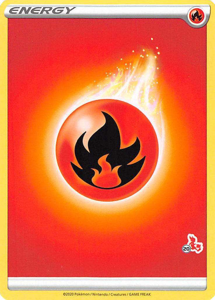 Fire Energy (Cinderace Stamp #20) [Battle Academy 2022] | Odin's Place