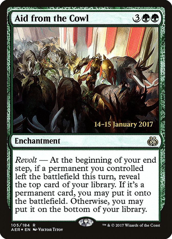 Aid from the Cowl (105) [Aether Revolt Prerelease Promos] | Odin's Place