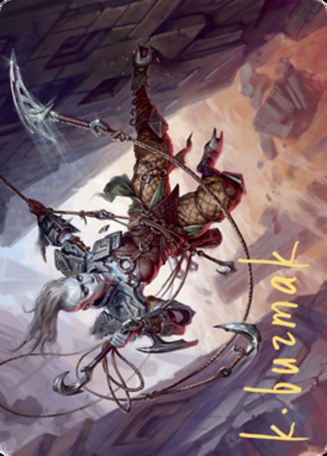 Akiri, Fearless Voyager Art Card (Gold-Stamped Signature) [Zendikar Rising Art Series] | Odin's Place