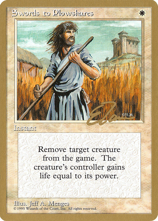 Swords to Plowshares (Eric Tam) [Pro Tour Collector Set] | Odin's Place