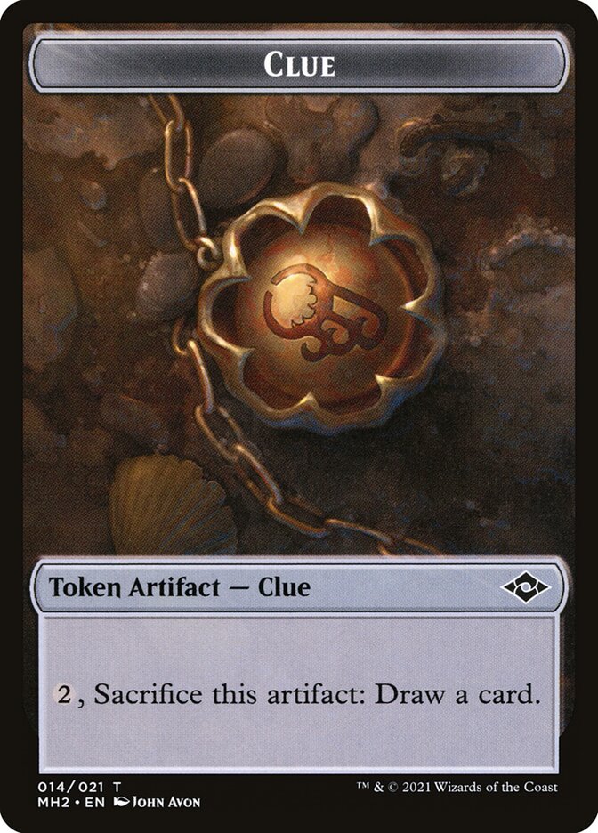 Human // Clue Double-Sided Token [Pioneer Challenger Decks 2022] | Odin's Place