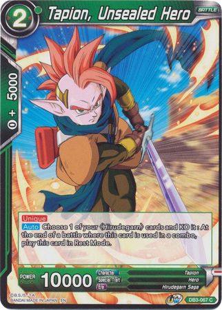 Tapion, Unsealed Hero (DB3-067) [Giant Force] | Odin's Place