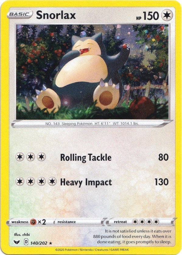 Snorlax (140/202) (Cosmos Holo) [Sword & Shield: Base Set] | Odin's Place