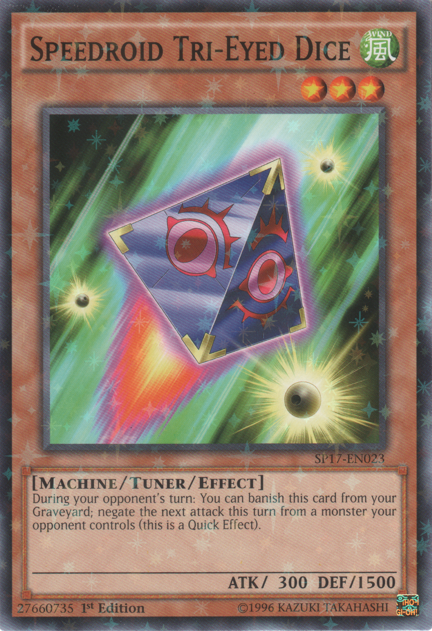 Speedroid Tri-Eyed Dice [SP17-EN023] Starfoil Rare | Odin's Place