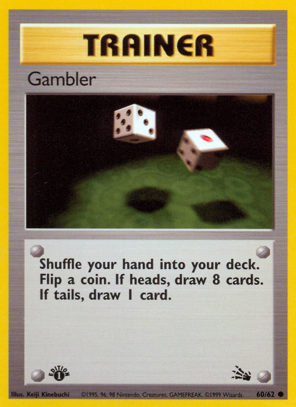 Gambler (60/62) [Fossil 1st Edition] | Odin's Place
