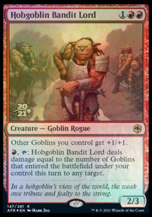 Hobgoblin Bandit Lord [Dungeons & Dragons: Adventures in the Forgotten Realms Prerelease Promos] | Odin's Place