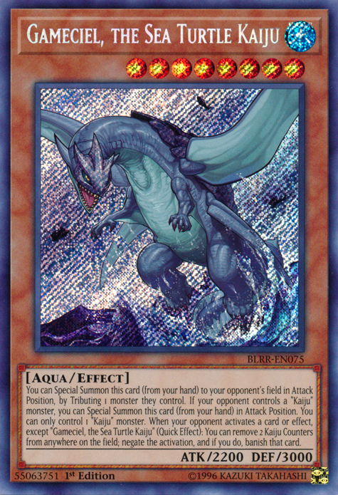 Gameciel, the Sea Turtle Kaiju [BLRR-EN075] Secret Rare | Odin's Place