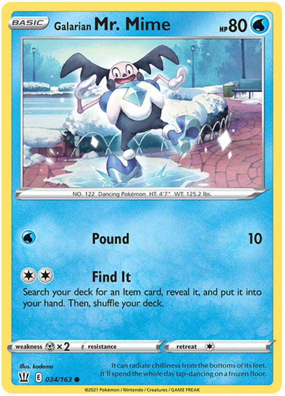 Galarian Mr. Mime (034/163) [Sword & Shield: Battle Styles] | Odin's Place