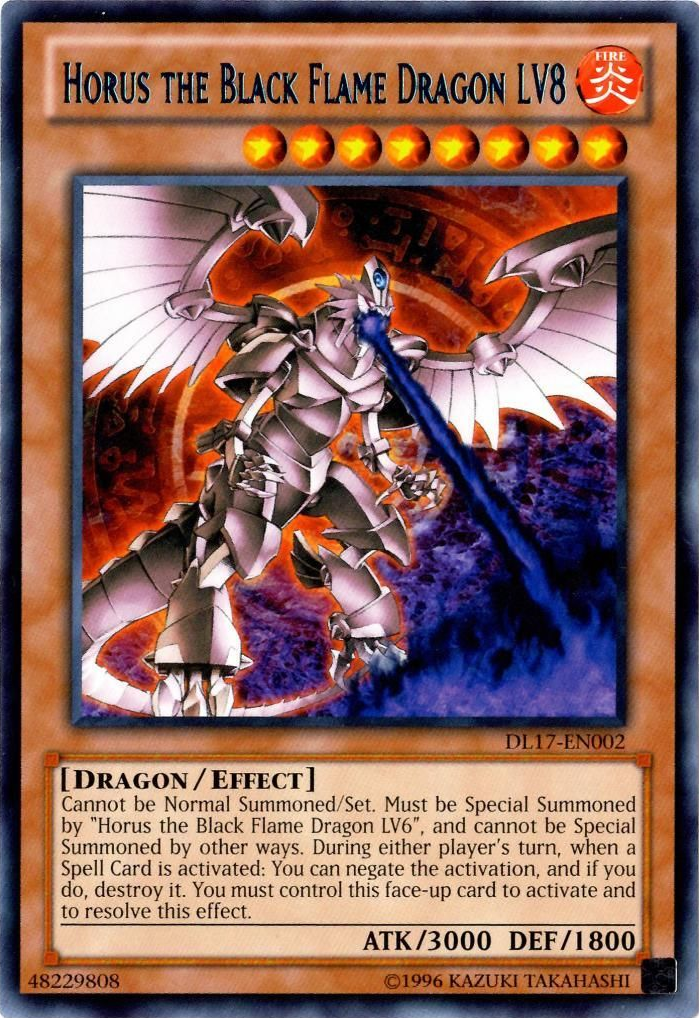 Horus the Black Flame Dragon LV8 (Blue) [DL17-EN002] Rare | Odin's Place