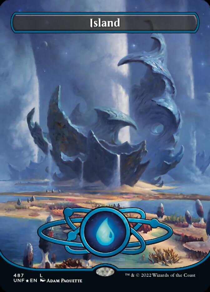 Island (487) (Planetary Space-ic Land) (Galaxy Foil) [Unfinity] | Odin's Place