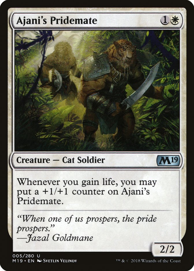 Ajani's Pridemate (5) [Core Set 2019] | Odin's Place