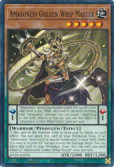 Amazoness Golden Whip Master [DABL-EN093] Common | Odin's Place