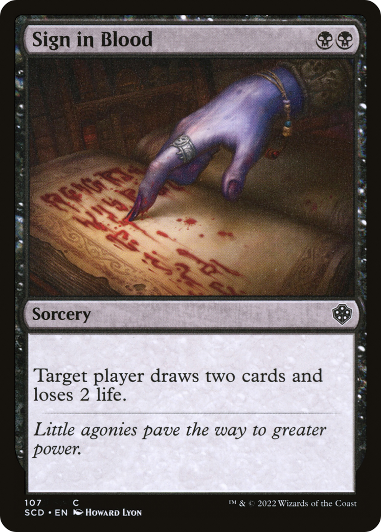 Sign in Blood [Starter Commander Decks] | Odin's Place