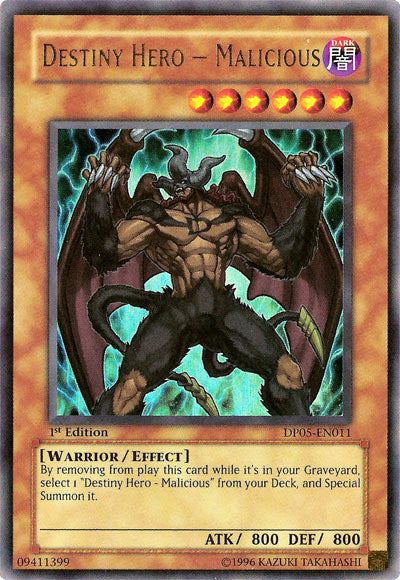 Destiny Hero - Malicious [DP05-EN011] Ultra Rare | Odin's Place