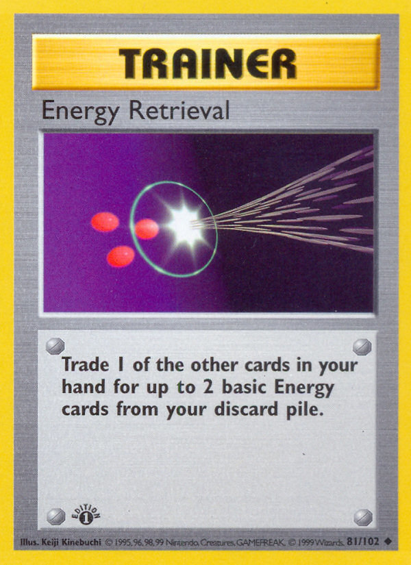 Energy Retrieval (81/102) (Shadowless) [Base Set 1st Edition] | Odin's Place