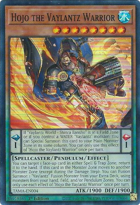 Hojo the Vaylantz Warrior [TAMA-EN004] Super Rare | Odin's Place