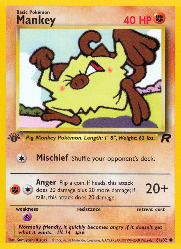 Mankey (61/82) [Team Rocket 1st Edition] | Odin's Place