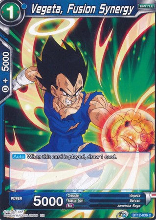 Vegeta, Fusion Synergy (BT12-036) [Vicious Rejuvenation] | Odin's Place