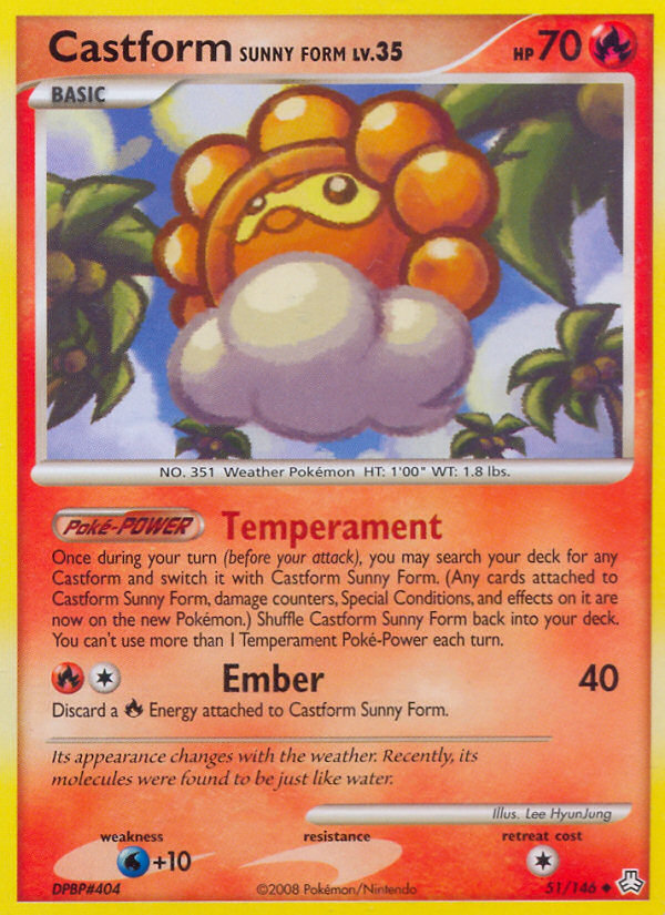 Castform Sunny Form (51/146) [Diamond & Pearl: Legends Awakened] | Odin's Place