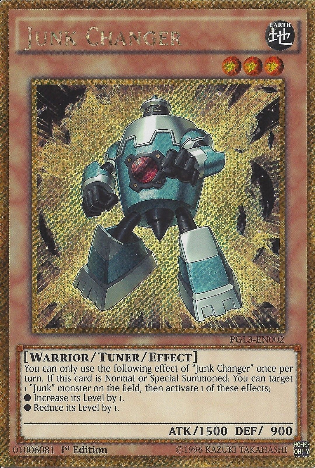 Junk Changer [PGL3-EN002] Gold Secret Rare | Odin's Place