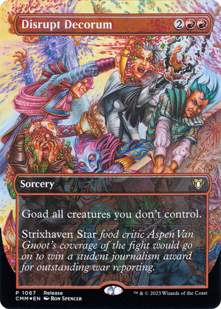 Disrupt Decorum (Borderless Alternate Art) [Commander Masters] | Odin's Place