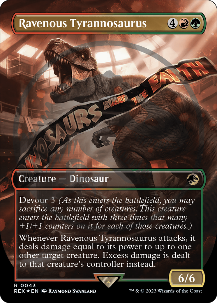 Ravenous Tyrannosaurus (Emblem) (Borderless) [Jurassic World Collection Tokens] | Odin's Place