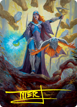 Kasmina, Enigma Sage Art Card (Gold-Stamped Signature) [Strixhaven: School of Mages Art Series] | Odin's Place