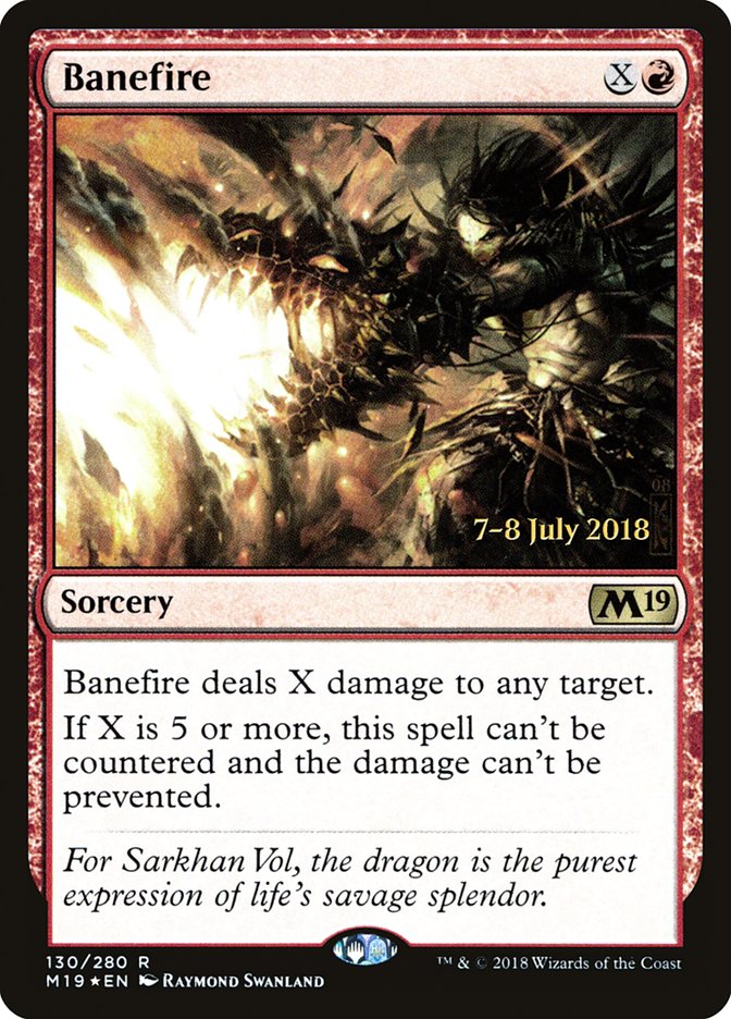 Banefire (130) [Core Set 2019 Prerelease Promos] | Odin's Place