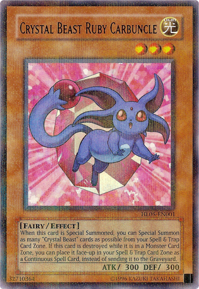 Crystal Beast Ruby Carbuncle [HL05-EN001] Parallel Rare | Odin's Place