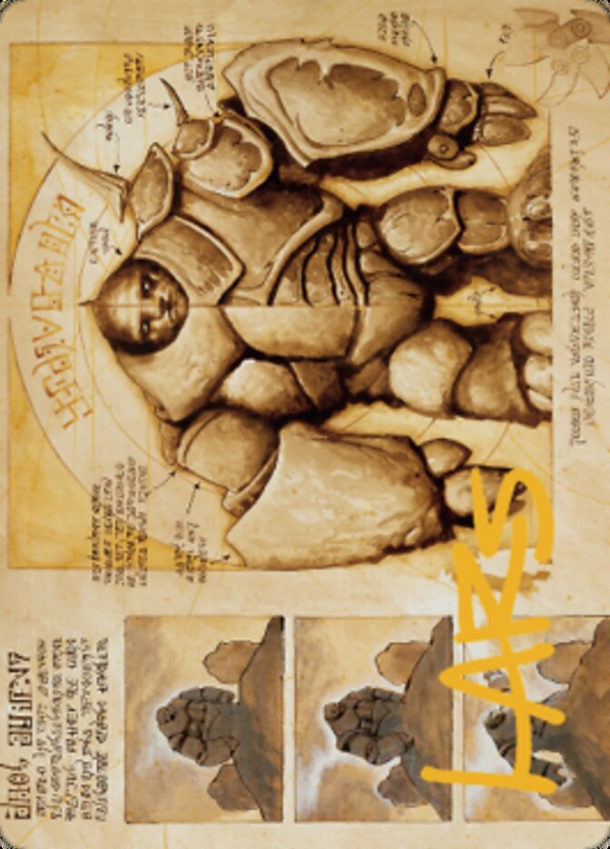 Precursor Golem Art Card (Gold-Stamped Signature) [The Brothers' War Art Series] | Odin's Place