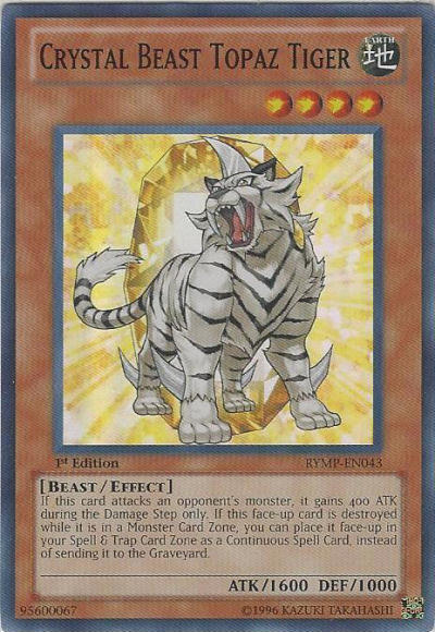Crystal Beast Topaz Tiger [RYMP-EN043] Super Rare | Odin's Place