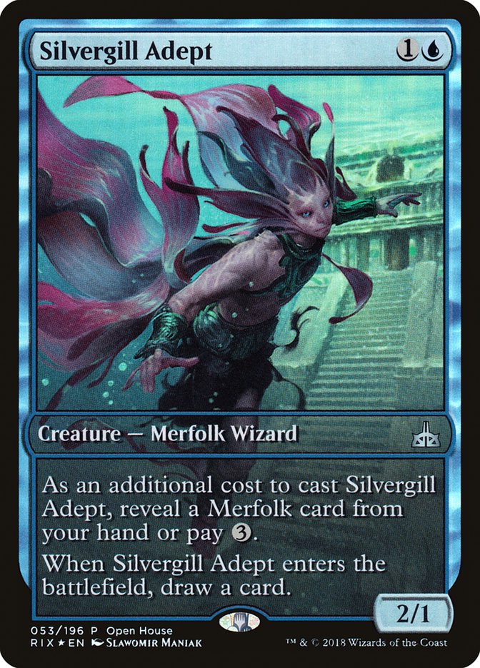 Silvergill Adept (53) (Open House) (Extended Art) [Rivals of Ixalan Promos] | Odin's Place