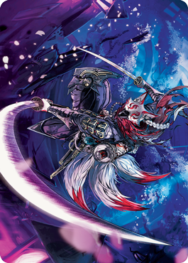Blade-Blizzard Kitsune Art Card [Kamigawa: Neon Dynasty Art Series] | Odin's Place