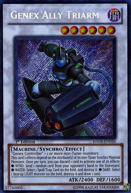 Genex Ally Triarm [HA04-EN026] Secret Rare | Odin's Place